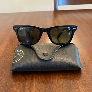 Black Ray-Ban Wayfarer sunglasses